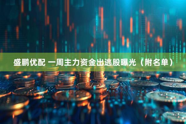 盛鹏优配 一周主力资金出逃股曝光（附名单）