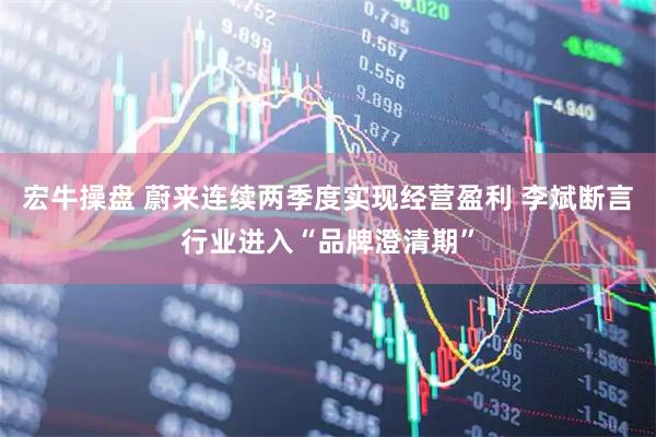 宏牛操盘 蔚来连续两季度实现经营盈利 李斌断言行业进入“品牌澄清期”
