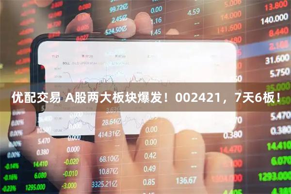 优配交易 A股两大板块爆发！002421，7天6板！